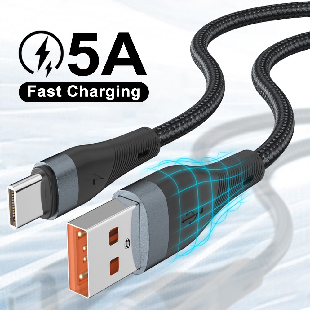 Dây cáp sạc nhanh Elough usb loại c 5a