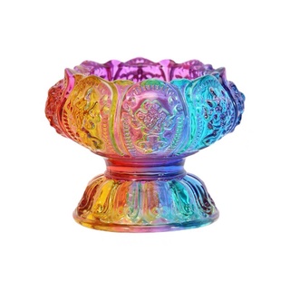 Đồ thờ cúng ly bát kiết tường 7 màu, giá đỡ nến 8cm - Nhơn Phát
