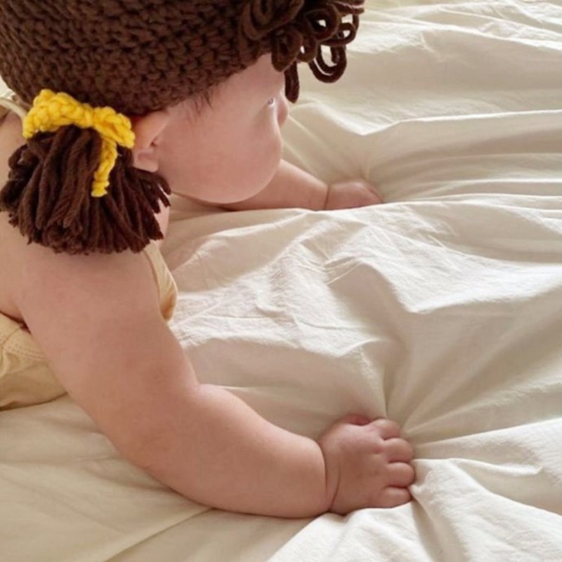 Mũ Trùm Đầu Dệt Kim Phụ Kiện Chụp Hình Cho Bé