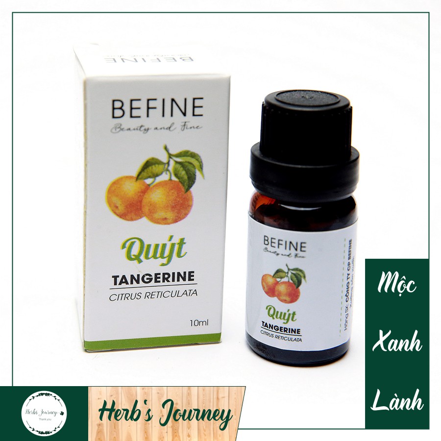 Tinh dầu vỏ quýt nguyên chất - BEFINE - Tinh dầu cao cấp chưng cất từ tự nhiên - Thơm phòng khử mùi