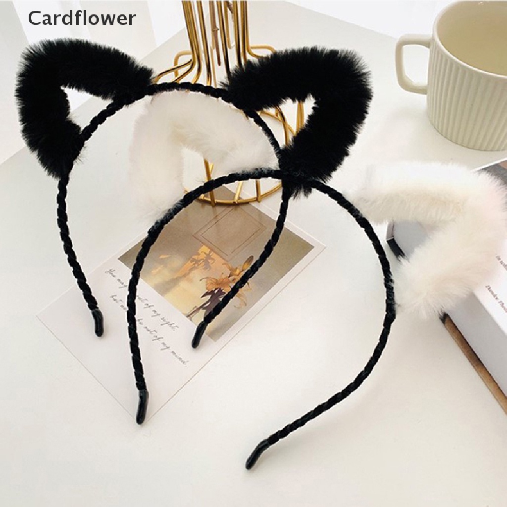 &lt; Cardflower &gt; Cài Tóc Tai Mèo Lông Nhung Dễ Thương Có Chuông Ins Dành Cho Bạn Nữ Đang Giảm Giá