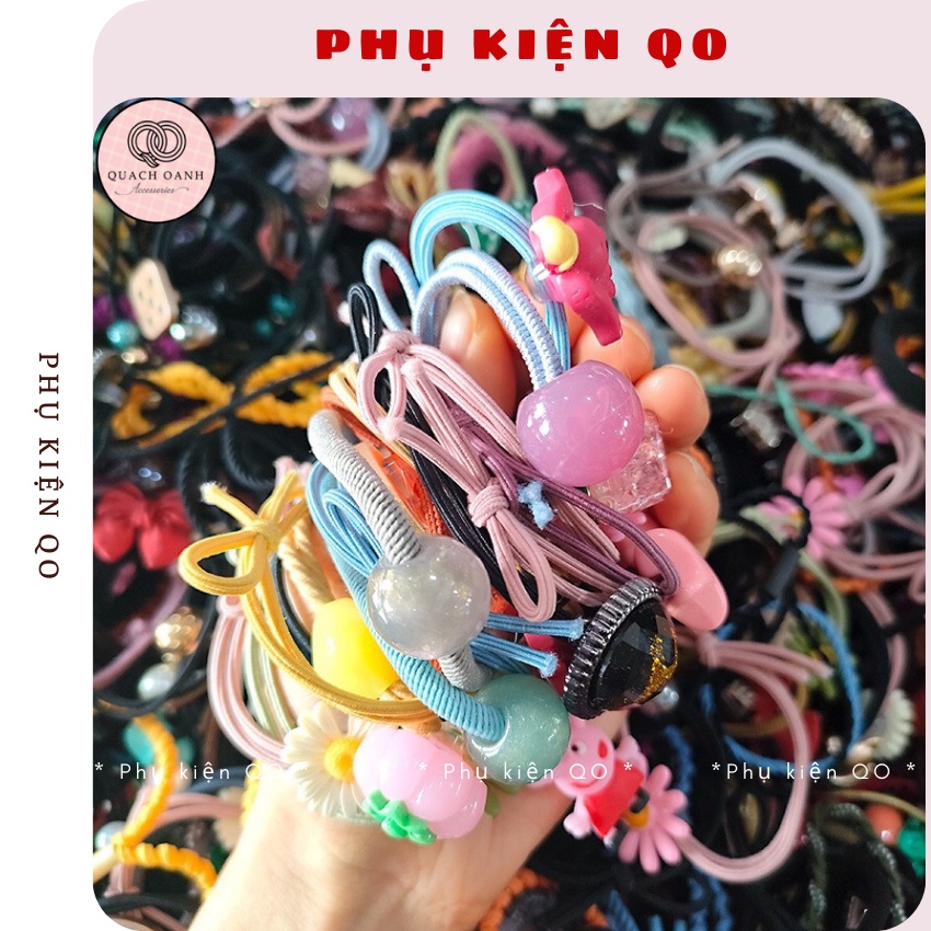 49k/1 THÙNG dây thun buộc tóc 40-50c tặng kèm 1c Scrunchies DBT04