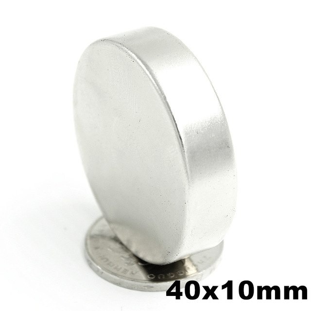 Nam châm viên trắng 40x10mm - Loại nam châm viên đất hiếm siêu siêu mạnh