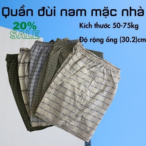 Quần đùi 📌SALE📌 nam mặc ngủ mặc nhà thoáng mát Freesize từ 45-75kg dáng thể thao short giá rẻ