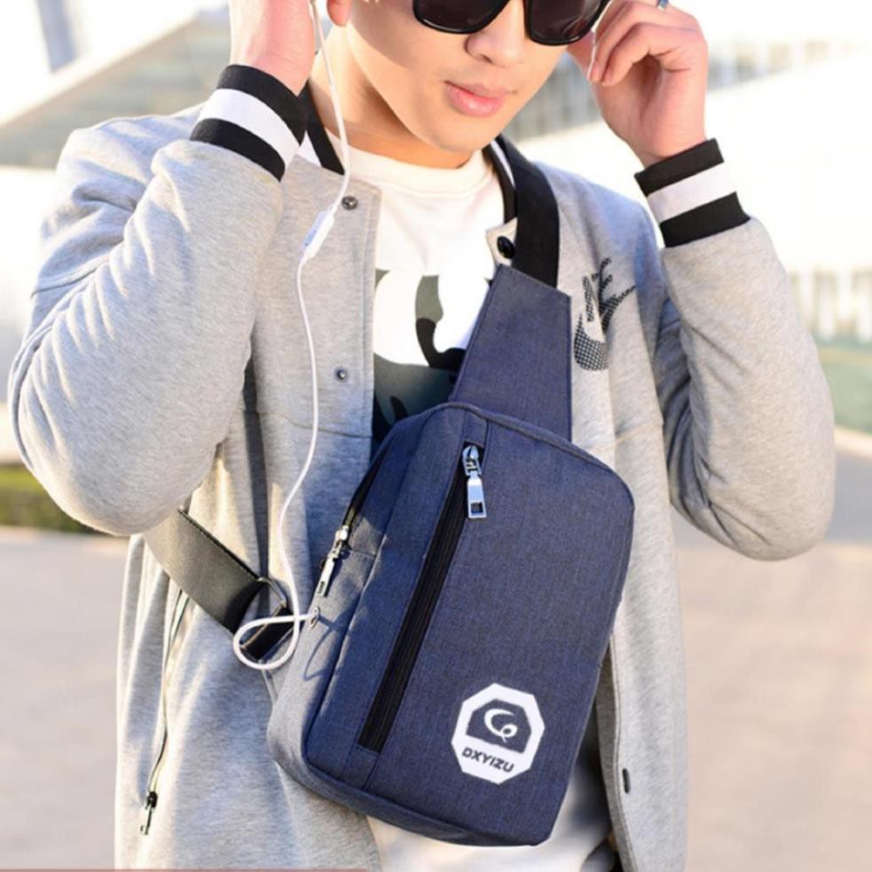 Túi đeo chéo nam thời trang phong cách Hàn Quốc 208188 - Khuyến mại túi xách