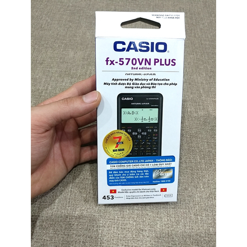 [Mã LIFEB04ALL giảm 10% tối đa 15K đơn 0Đ] Máy Tính Học Sinh Casio Ver2019 FX - 570 VN PLUS - Casio