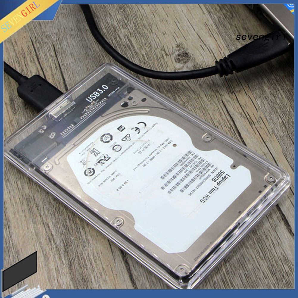 Hộp Đựng Ổ Cứng Trong Suốt 2.5 Inch Sata Sang Usb3.0