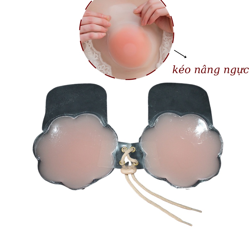 Miếng Dán Ngực Silicon, Dán Ti Có Dây Rút Nâng Ngực Tạo Khe Quyến Rũ OTIS - 6789