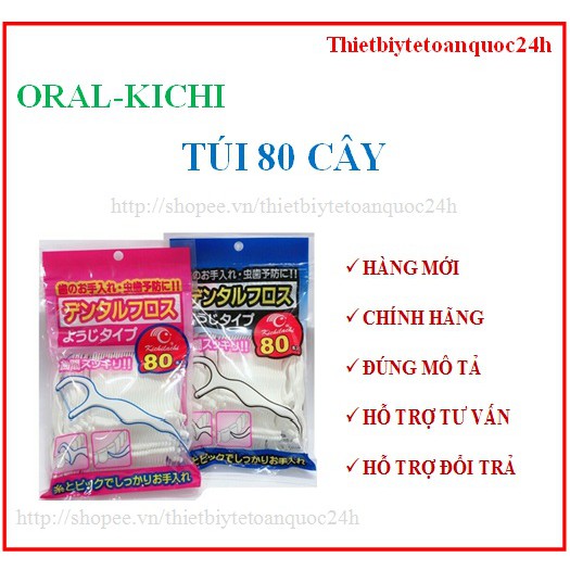 Oralkichi- Tăm Chỉ Nha Khoa Oral Kichi gói 80 chiếc