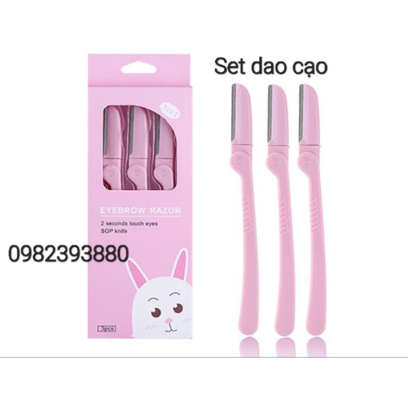 SET DAO CẠO 3 CÂY MÀU HỒNG SIÊU DỄ THƯƠNG