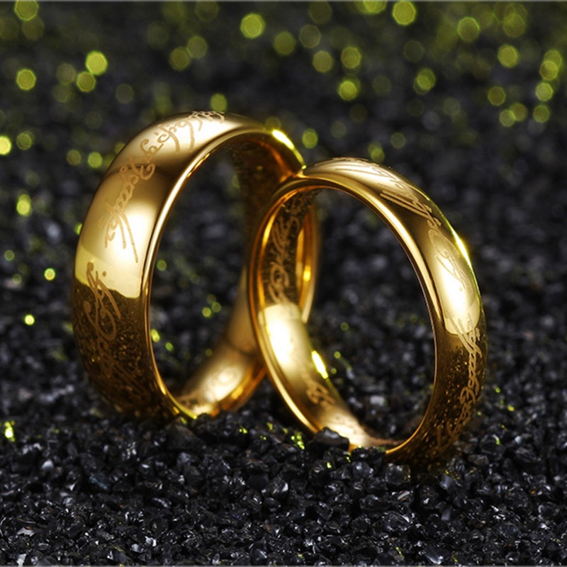 Nhẫn đeo ngón tay bằng titan thép không gỉ phong cách Hip Hop thời trang đơn giản dành cho cặp đôi