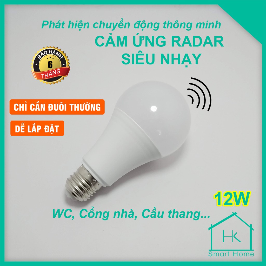 Bóng Đèn Cảm Ứng Chuyển Động Tự Động Bật Khi Có Người