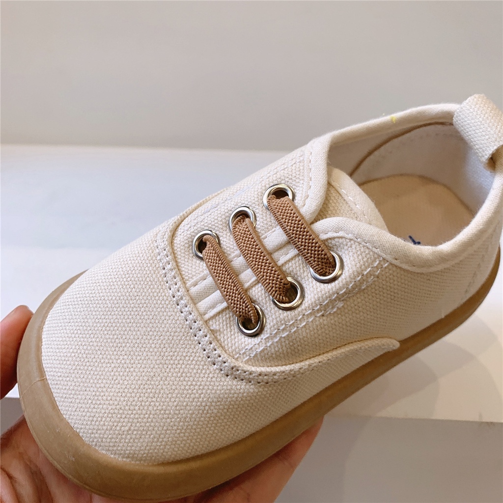 Giày Lười Vải Canvas Cổ Thấp Màu Sắc Ngọt Ngào Thời Trang Xuân Thu Cho Bé Trai Và Gái Pine039
