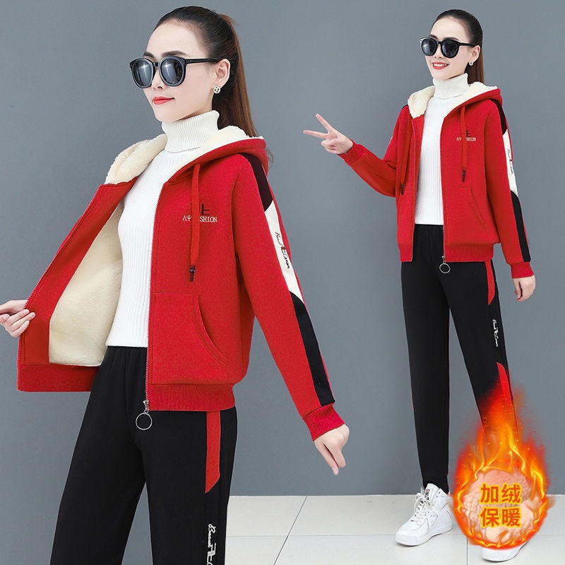 [Stage Creative Wear] Bộ Đồ Thể Thao Vải Lông Cừu Dày Dặn Thời Trang Thu Đông Dành Cho Nữ 2021 | BigBuy360 - bigbuy360.vn