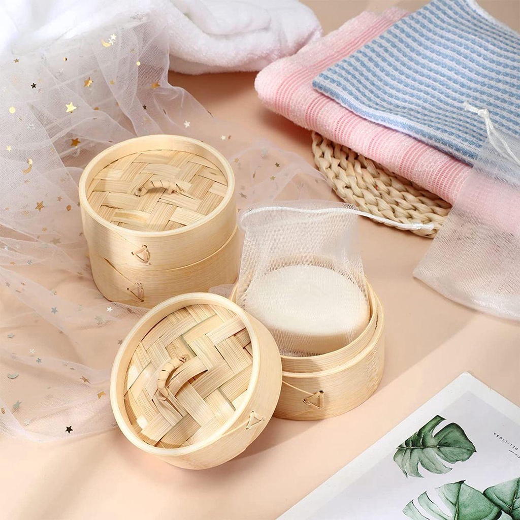 Khay Đựng Xà Phòng Bằng Tre Có Nắp Đậy Tiện Dụng Cho Nhà Bếp / Phòng Tắm