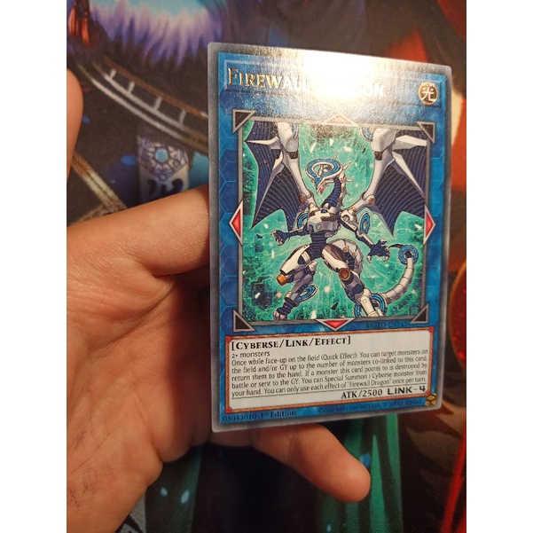 Thẻ bài Yugioh chính hãng Firewall Dragon- MGED-EN141 - Rare 1st Edition
