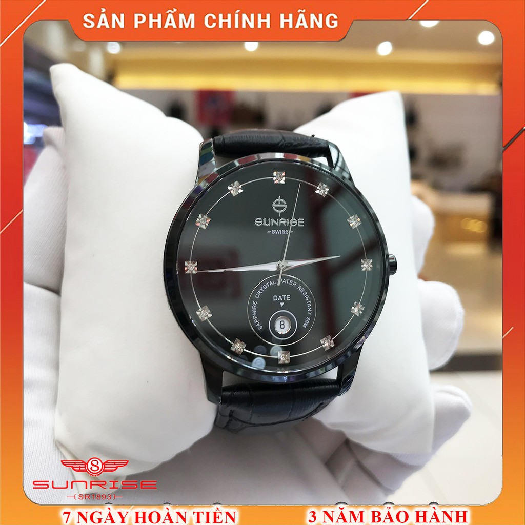 Đồng Hồ Nam Sunrise 1138SA - 002 [ Chính Hãng Full Box ] Sapphire Chống Xước , Chống Nước