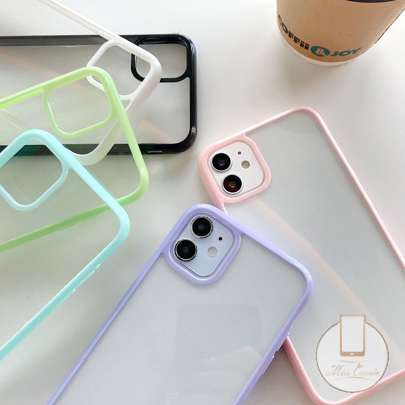 Ốp Điện Thoại Silicon Mềm Trong Suốt Chống Sốc 5 Màu Kẹo Cho iPhone 11 12 13 Pro MAX 6 6s 7 8 Plus X XR XS MAX SE 2020
