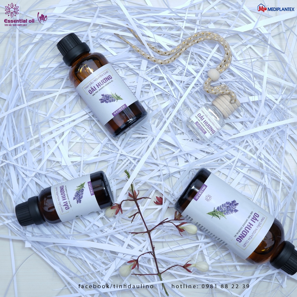 Tinh dầu oải hương LINO 10ml, tinh dầu thiên nhiên từ công ty dược Mediplantex giúp thơm phòng, khử mùi, khử khuẩn