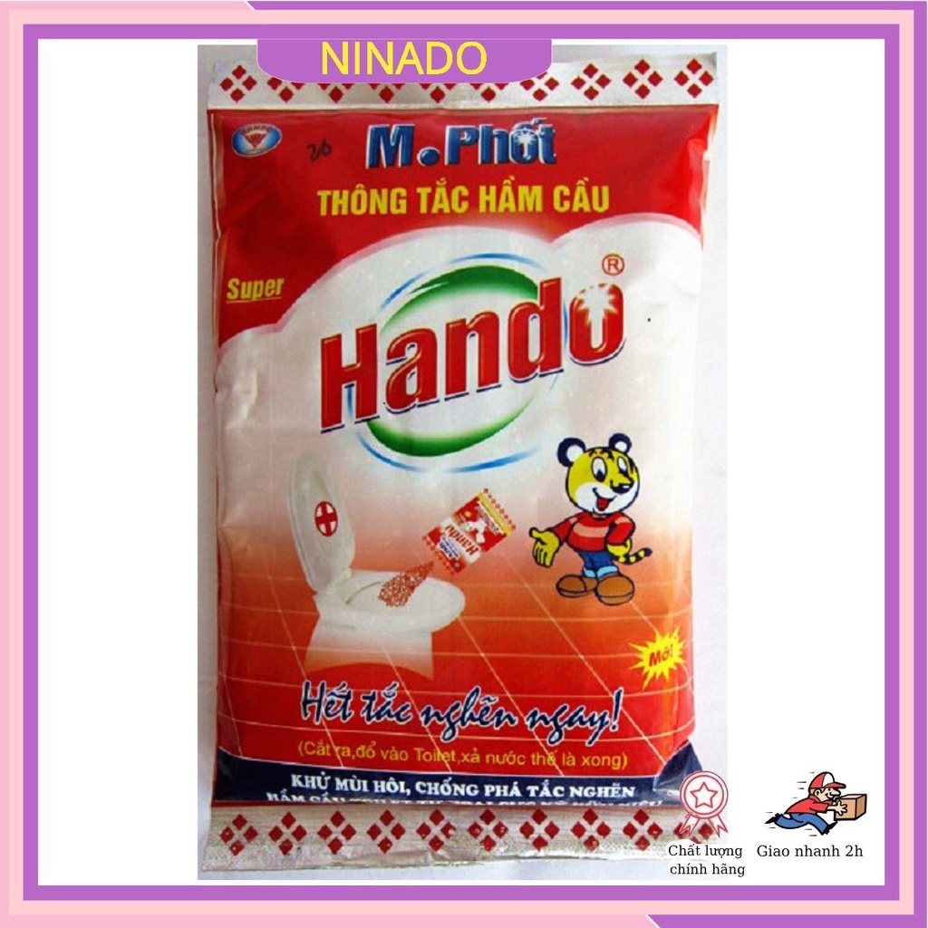 Bột thông tắc hầm cầu M.Phốt thông cống bồn rửa bát Hando 215g