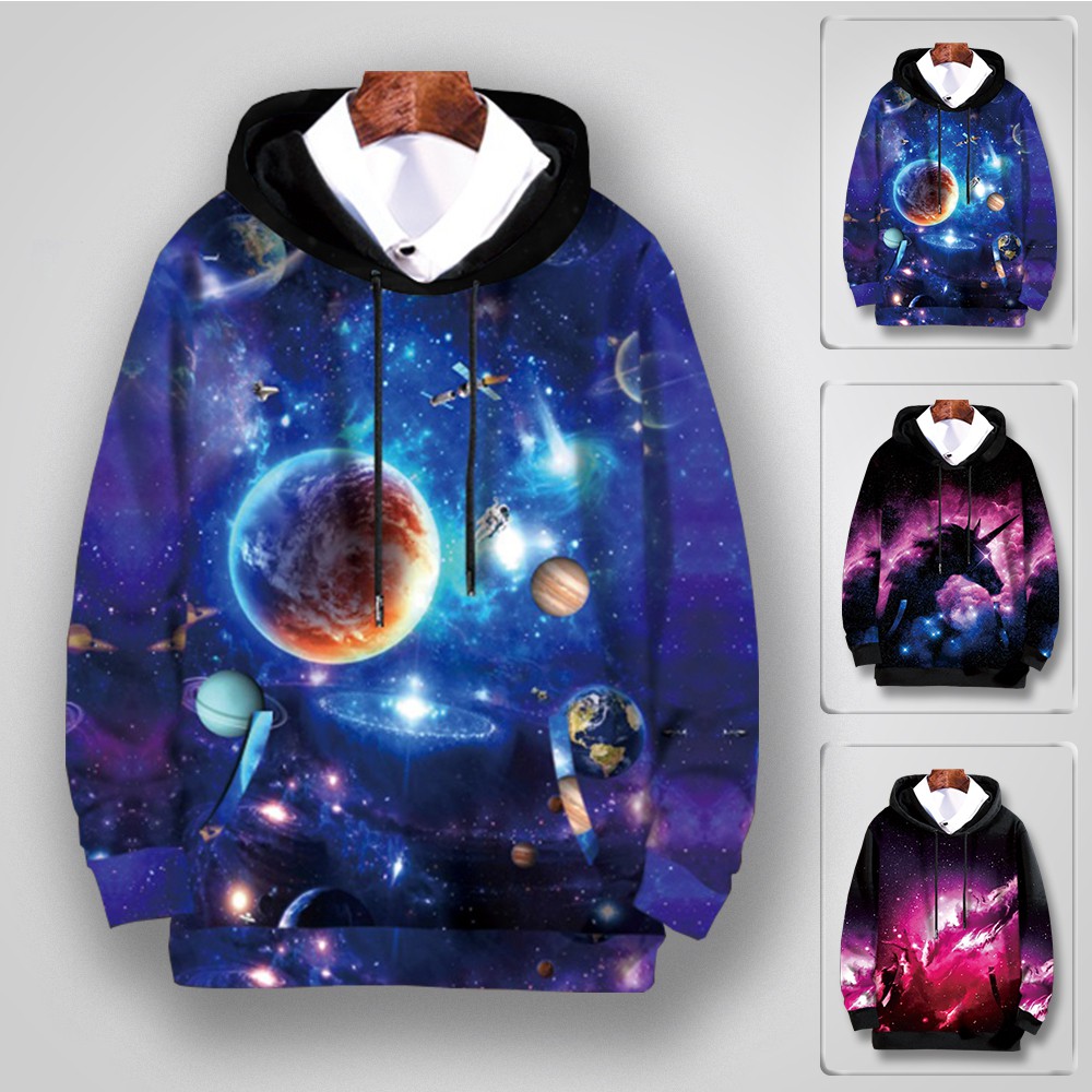Áo Hoodies Nỉ Nam Nữ Phối Hoạ Tiết Không Gian Vũ Trụ New Trend 2020 MENFASHION1989 AO TOP NAM 90000144