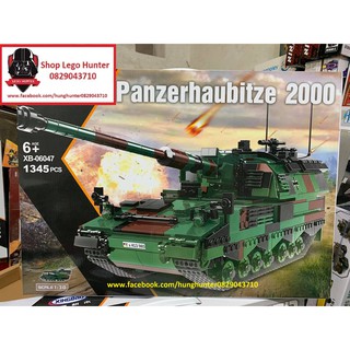 Army XingBao XB 06047 Panzerhaubitze 2000 Bộ đồ chơi lắp ráp mô hình quân sự Pháo tự hành của quân đội Đức 1345 chi tiết