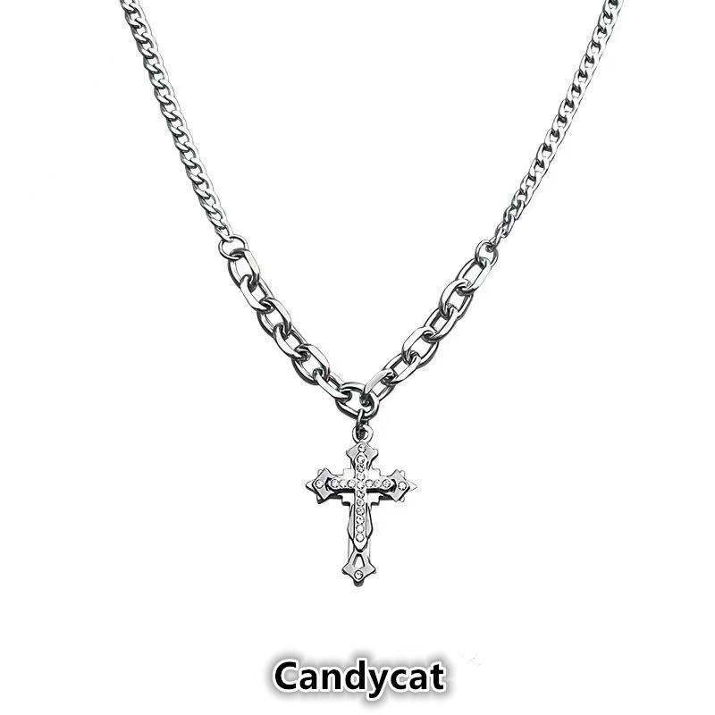 Dây chuyền thánh giá phong cách cool ngầu, vòng cổ thánh giá unisex cho nam và nữ