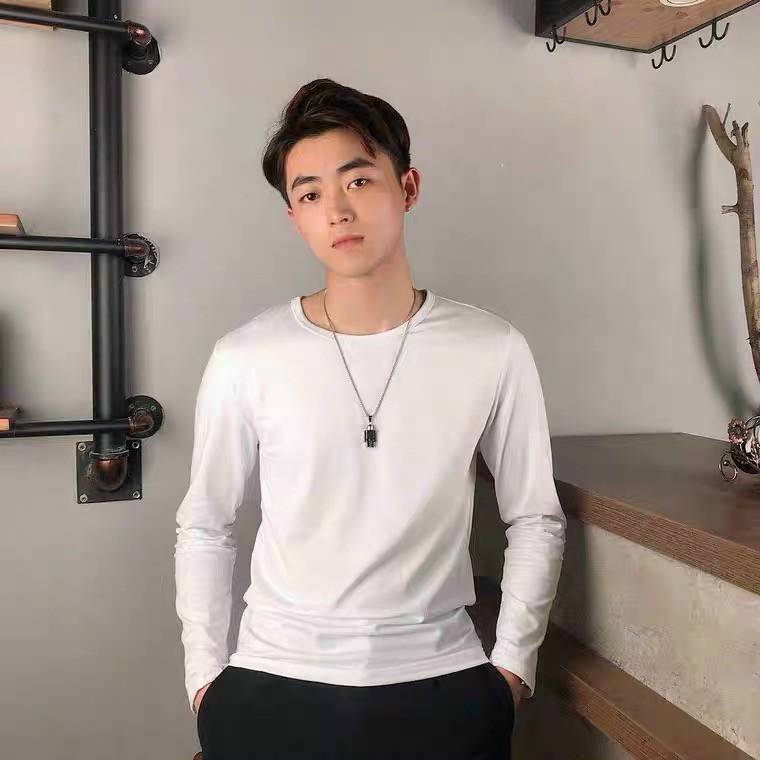 Áo thun dài tay nam, áo thu đông chất liệu cotton, co giãn thoải mái, giữ nhiệt thể thao năng động.