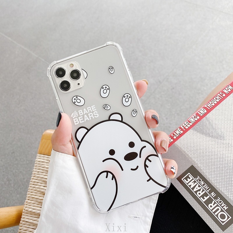 Ốp điện thoại in hình gấu trúc chống sốc trong suốt cho OPPO A52 A92 A31 2020 A9 A5 F11 F9 Pro A12 A12e A7 A5s A3s A1K | BigBuy360 - bigbuy360.vn