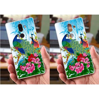 Ốp lưng Nokia 7 Plus (dẻo viền trắng trong) - Hình Chim Công, Cá Chép, Cò