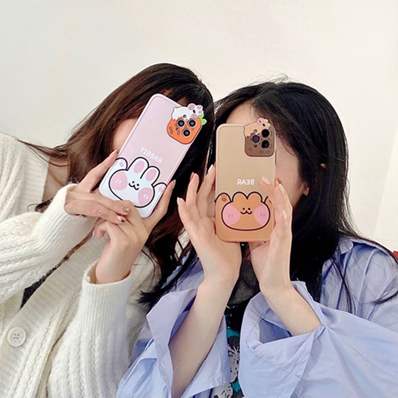 Ốp Điện Thoại Hình Gấu Và Thỏ Đáng Yêu Cho Iphone 12 Pro Max 11 Pro Max X Xr Xs Max Xr 8 7 Plus | BigBuy360 - bigbuy360.vn