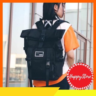 [FREE50K] Balo backpack đen basic phản quang 😱😱 ( ảnh thật)
