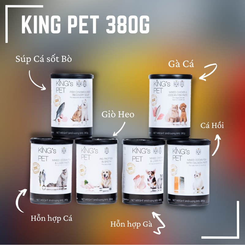 [Chính hãng] Pate lon King Pet 380gr cho mèo con từ 1 tháng tuổi