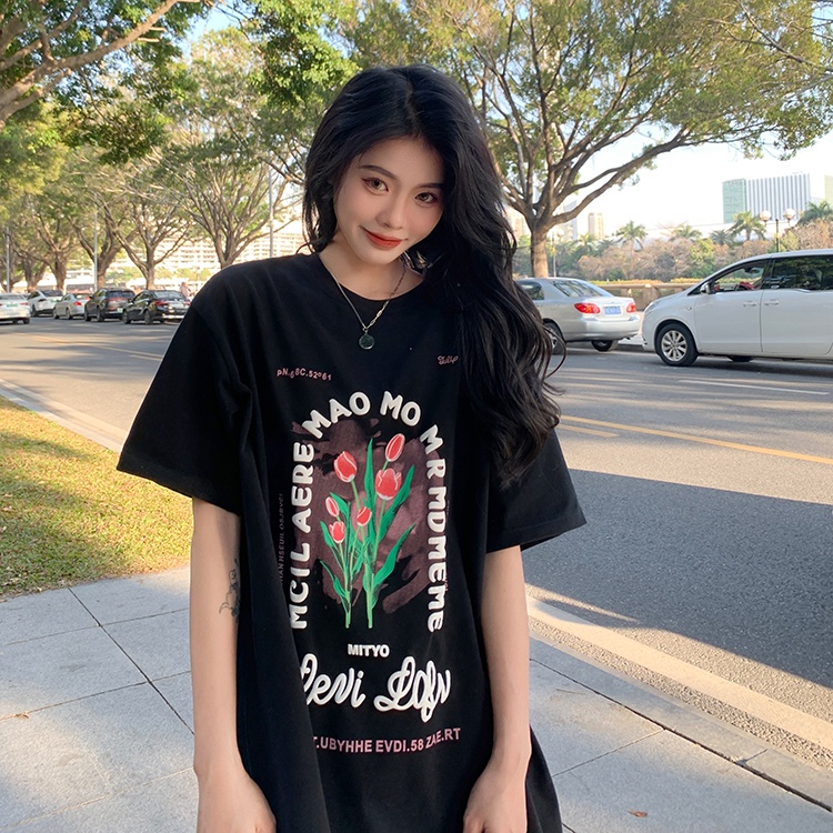 Áo Thun Nữ Ngắn Tay In Hình Thời Trang