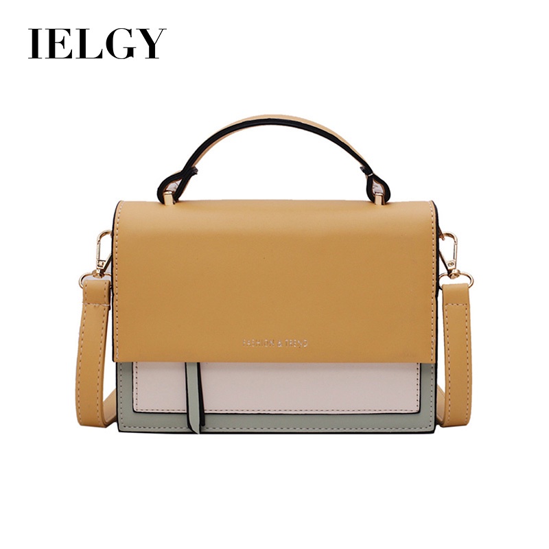 Túi đeo vai IELGY màu sắc tương phản đơn giản thiết kế thời trang cho nữ