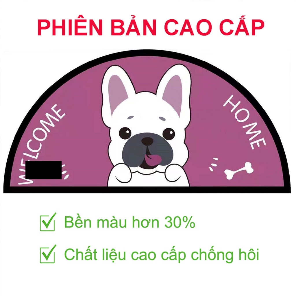 Thảm lau chân chống trượt thấm nước nhà bếp (BÁN NGUYỆT), thảm chùi chân hình thú