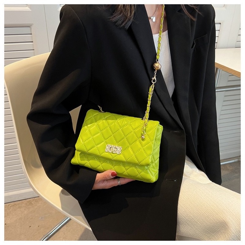 Túi Đeo Chéo Phối Dây Xích Hình Thoi Cỡ Nhỏ Thời Trang Mùa Hè Mới NB00106