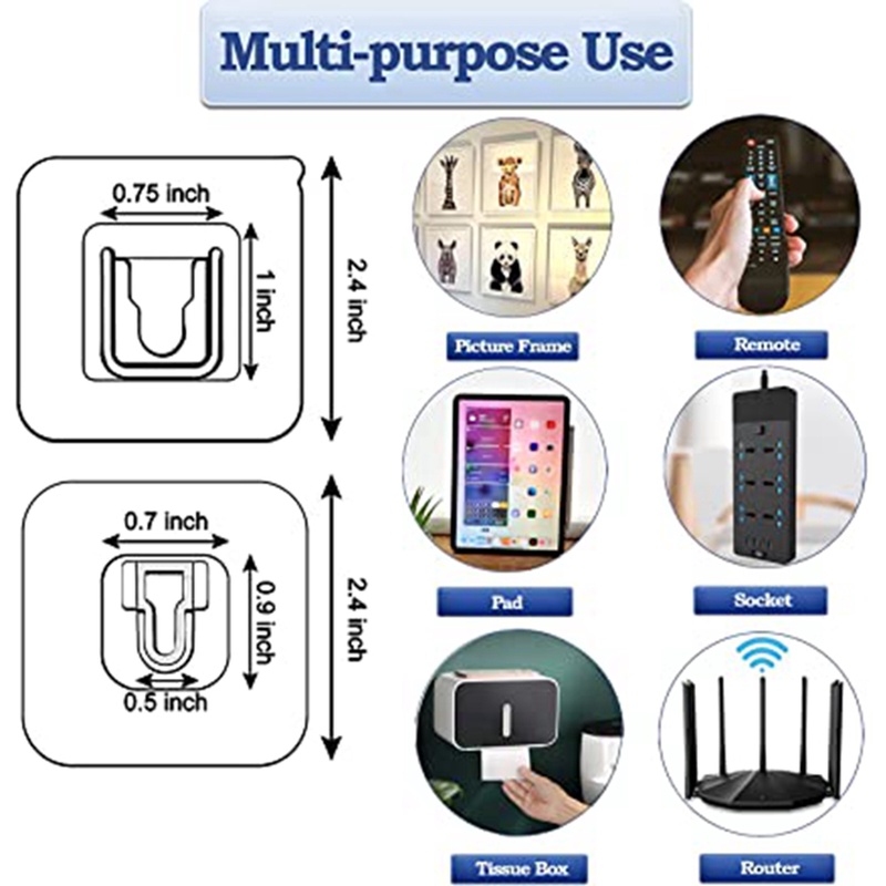 1 Cặp Móc Treo Đồ Dán Tường Trong Suốt Hai Mặt Có Giác Hút Chắc Chắn
