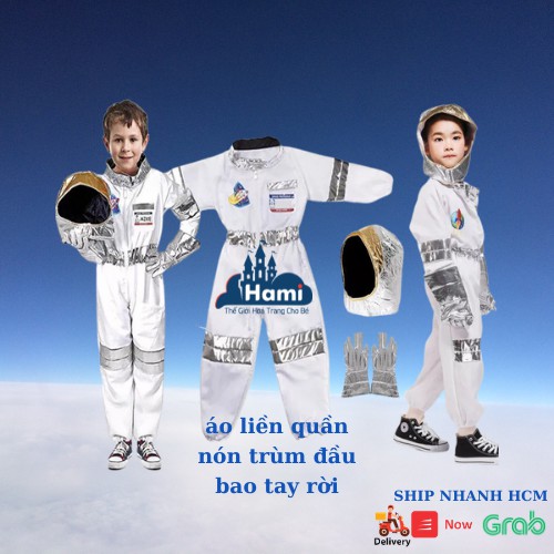 Trang phục phi hành gia cho Bé szie 15kg, 23kg màu trắng hm0345