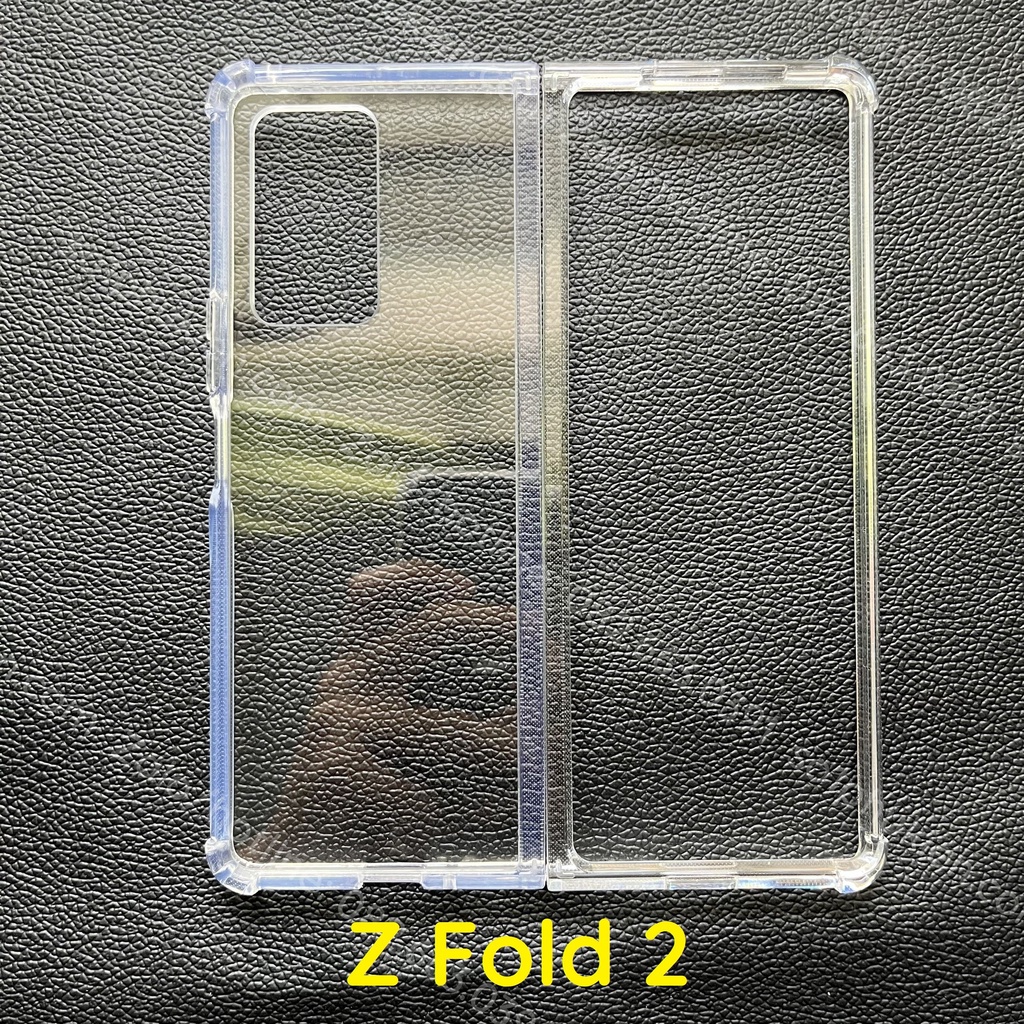 Ốp lưng Samsung Galaxy Z Fold 3 /Z Fold 2  viền dẻo tpu lưng pc trong suốt, chống sốc bảo vệ toàn diện