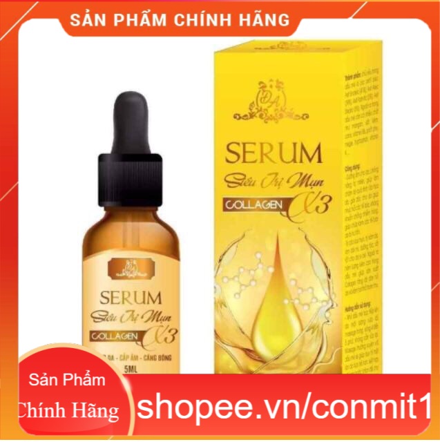 Serum Mụn Collagen x3 Siêu Mụn Chính Hãng Serum Mụn Đông Anh Loại Bỏ Mụn