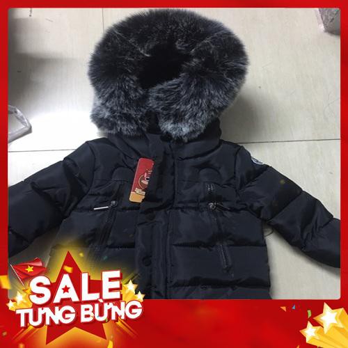 Áo phao mũ lông cho bé từ 9-20kg -Hàng nhập khẩu