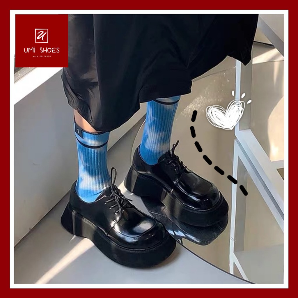 [SẴN-LOẠI1] Giày nữ oxford ulzzang lolita độn đế bằng cao to bự dày da bóng/trơn mũi vuông phong cách hàn quốc đẹp mới | BigBuy360 - bigbuy360.vn