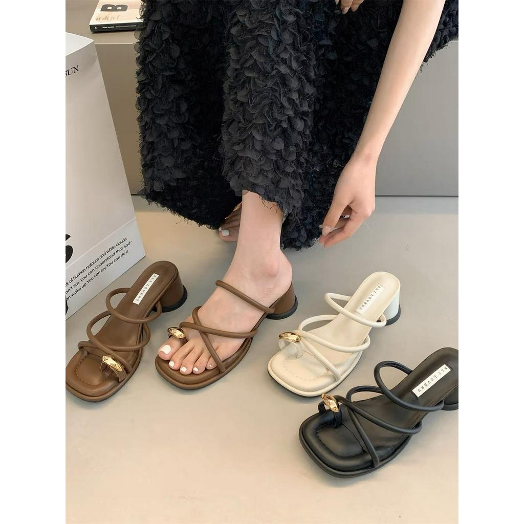 Dép cao gót nữ mắt tròn chuẩn đẹp LAN