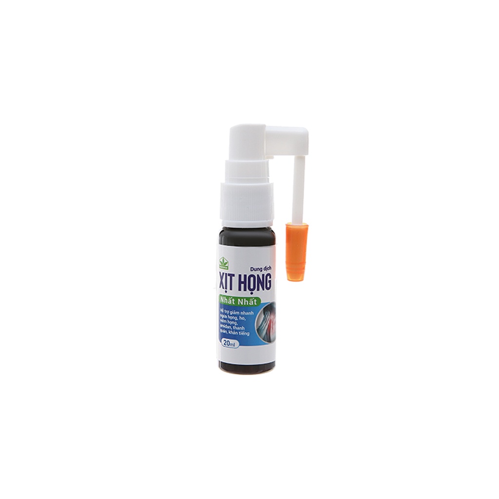 Dung Dịch Xịt Họng Nhất Nhất 20ml - Hỗ trợ làm giảm nhanh viêm họng, ho, khản tiếng
