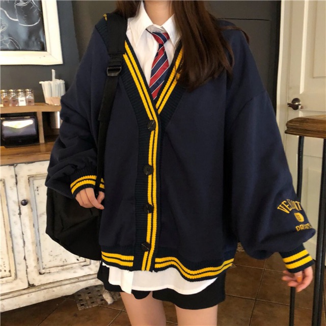 Áo khoác len nữ tay dài thu đông Emilyshop ulzzang
