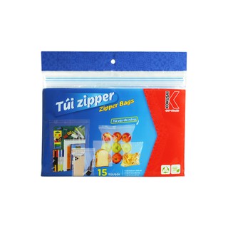  Túi Zipper đựng thực phẩm trong suốt đa dụng 3 Size Kokusai (15 túi)