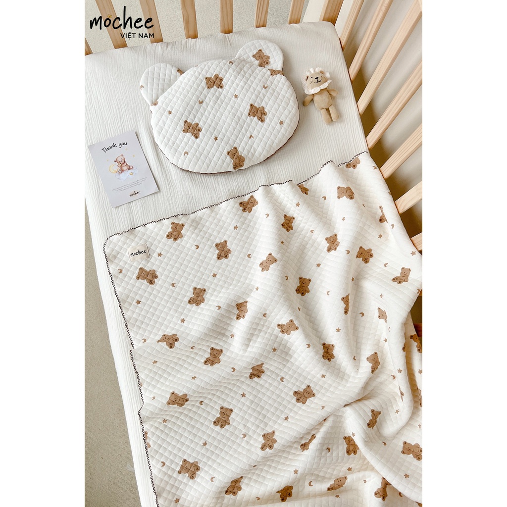 Gối Chống Trào Ngược Cho Bé Lụa Cotton Cao Cấp MOCHEE