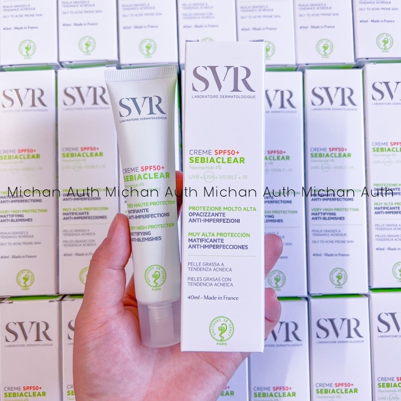 Kem Chống Nắng SVR Làm Giảm Mụn, Không Bóng Nhờn 40ml Sebiaclear Crème SPF50