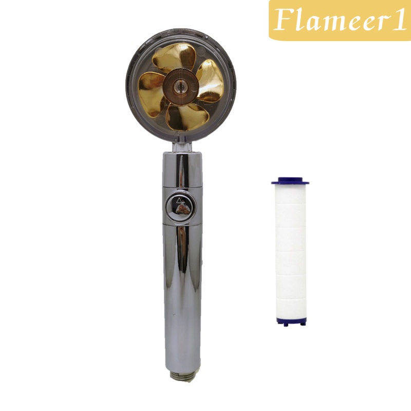 [flameer1] Đầu Vòi Hoa Sen Dạng Xoay Với Quạt Nhỏ Dễ Lắp Đặt Cho Phòng Tắm